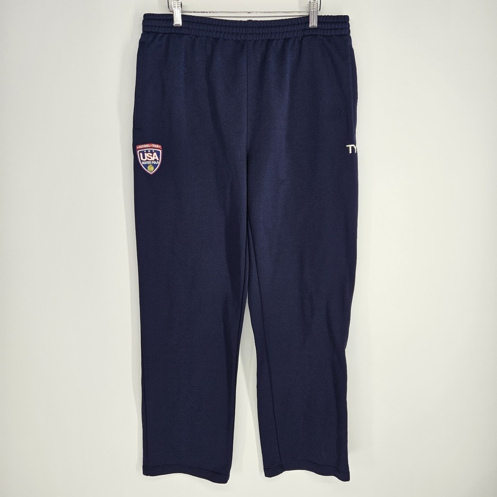 TYR USA Water Polo Pants Mens XL Navy Blue National Team Athletic Track Joggers